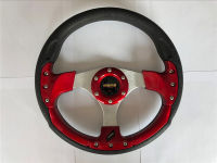 12.5INCH MOMO Car Universal Racing พวงมาลัยสปอร์ต 320mm สีแดง