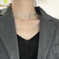 【No-profit】 EC Loria Trading mall Flyleaf แบนงูกระดูกสร้อยคอ Choker 100% 925เงินสเตอร์ลิงสร้อยคอสั้นสำหรับผู้หญิงเครื่องประดับ Fine Fashion