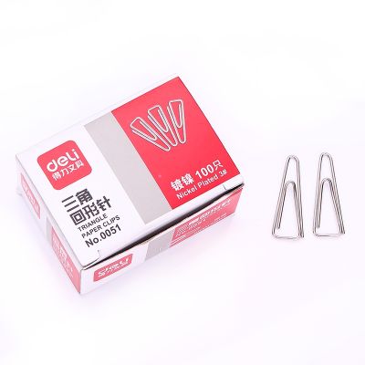 nickel plated 3 paper clip paperclips metal clip 3 triangle paper clips office supplies
