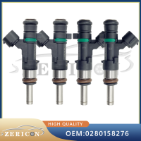 4pcs ใหม่0280158276หัวฉีดหัวฉีดสำหรับ Nissan March Versa 1.6 16V ASX 2.0 16V 16600-3AC0A รถอุปกรณ์เสริมการใช้หัวฉีด