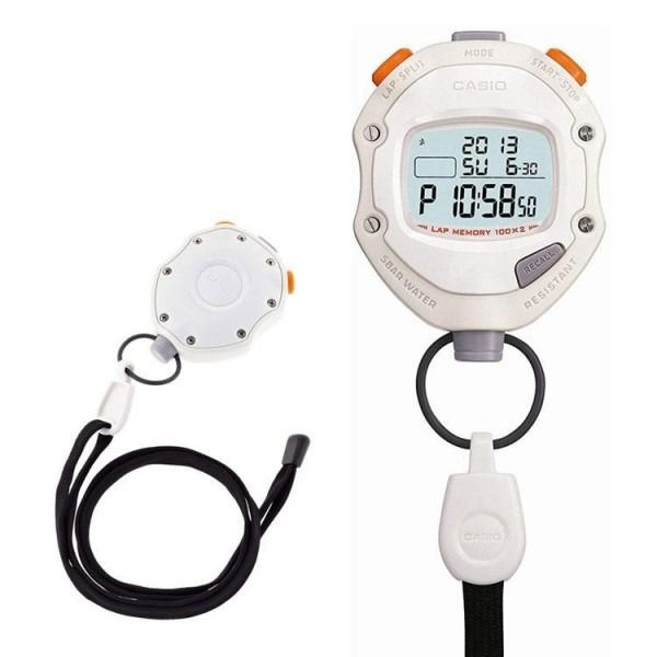 White Stop Clock Stopwatch, For Sports