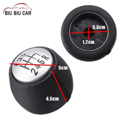 6 Speed Car Manual Gear Shift Knob 55347088 PU Leather Lever Shifter Handball Round For Alfa Romeo GT 147 166 3.2 V6