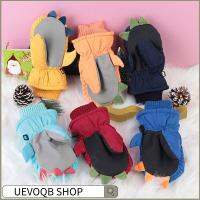 UEVOQB SHOP กันน้ำกันน้ำได้ ถุงมือสกีสำหรับเด็ก กันลม กันลื่น ถุงมือนวม น่ารักน่ารักๆ หนาอบอุ่น ถุงมือสำหรับเด็ก สโนว์บอร์ดหิมะ