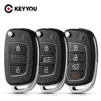 KEYYOU 234BTN พลิกเปลือกกุญแจรถระยะไกลสำหรับ Hyundai Santa Fe Creta Elantra Verna Solaris IX25 IX35 IX45 HB20ใบมีดแนวนอน