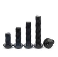 10Pcs M3.5 Allen Screw Hexagon Half-Round Mushroom Head Screws Umbrella Bolt Steel Black 10.9G Nails Screws  Fasteners