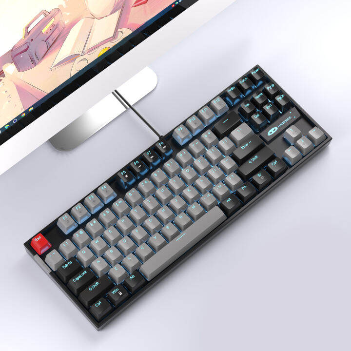 MageGee Mechanical Gaming Keyboard LED Blue Backlit Keyboard 87 Keys