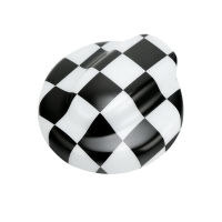 ABS Fuel Tank Filler Protection Cover Gas Cap Cover Trim Decor for Mini Cooper R55 R56 2.0T BlackWhite Checkered Racing