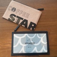 Starbuck กระเป๋าถือกระเป๋าเงินเหรียญฤดูใบไม้ร่วงเมอร์เมดกระเป๋าถือสีขาวสีฟ้าผู้ถือบัตรเครื่องเขียนกล่องดินสอกระเป๋าน่ารักสร้างสรรค์แฟชั่นที่เรียบง่าย