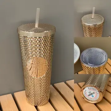 Starbucks 50th Anniversary Gold Studded Cold Cup Tumbler - 24oz