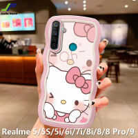 เคสโทรศัพท์ลาย Hello Kitty ซองนุ่มกันกระแทกเคสโทรศัพท์น่ารักสำหรับ Realme 5i / 6i / 7i / 8i / 5 / 5S / 8 / 8 Pro / 9