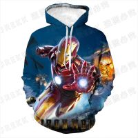 Sudaderas con capucha para hombre y mujer, ropa de calle 3D con estampado de Iron Man, jersey de manga larga para niño y niña, 2021