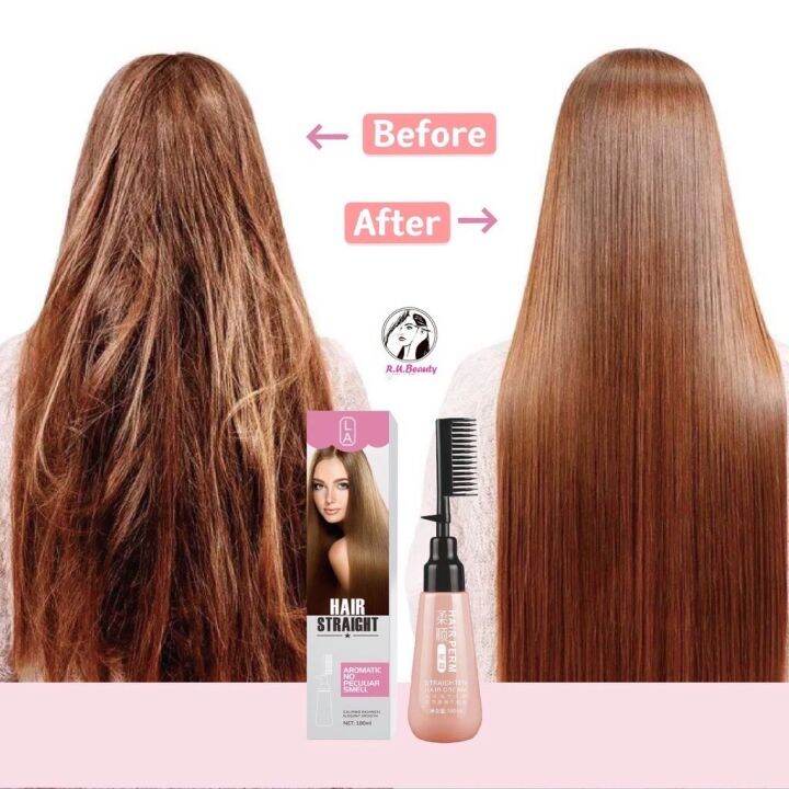 หวีครีมยืดผมตรง-la-hair-straight-ช่วยให้ผมเรียบเนียนตรงสวยและเงางามแบบธรรมชาติ-180ml