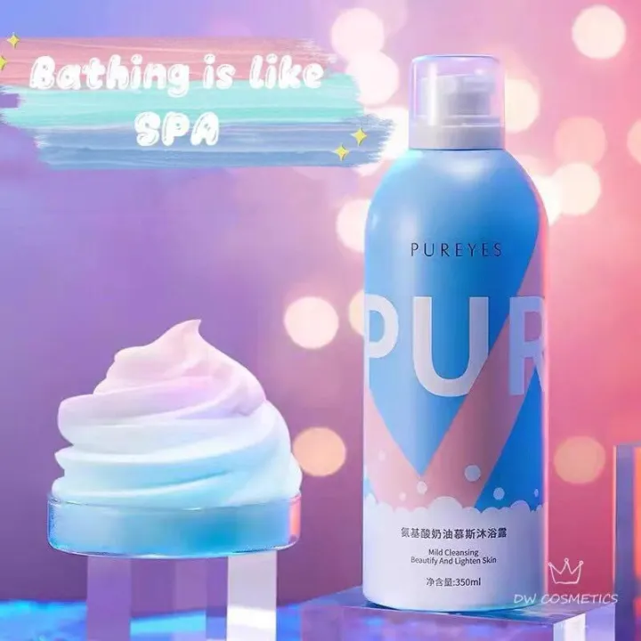B.S Pureyes Amino Acid Cream Mousse Shower Gel Whitening Perfume Body Wash 350ml Lazada PH