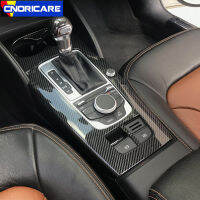 Carbon Fiber Color Car Center Console Gear Shift Panel Decoration Sticker Trim For Audi A3 8V 2014-18 LHD ABS Interior Styling