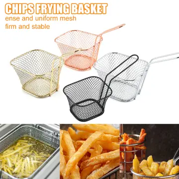 Steel Metal Basket Serving Food Presentation Cooking Tools French Fries  Basket Mini Fry Storage Kitchen Housewa