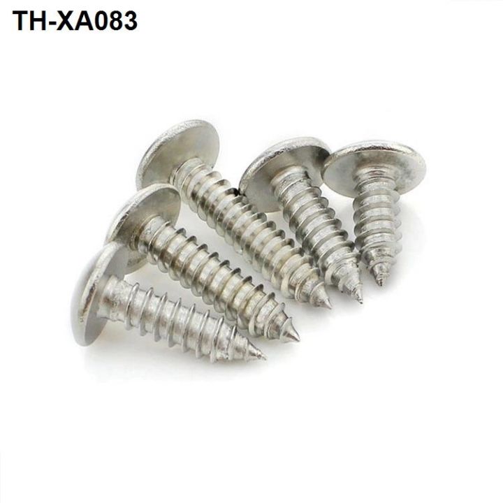 304-stainless-steel-self-drilling-screw-cross-big-flat-head-tapping-mushroom-pointed-tail-electronic-m4