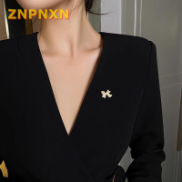 ZNPNXN เข็มกลัดติดโบว์ประดับเพชรแบบเต็มรูปหัวเข็มขัดป้องกันแสงที่น่ารักสำหรับผู้หญิงเครื่องประดับเสื้อผ้าแฟชั่นติดได้ง่าย