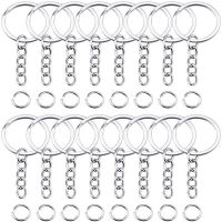 100 Pieces Key Chains Split Rings Key Pendants Key Chains Metal Blank Key Rings Fashion Jewelry Key Chains