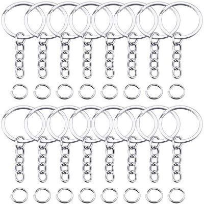 100 Pieces Key Chains Split Rings Key Pendants Key Chains Metal Blank Key Rings Fashion Jewelry Key Chains