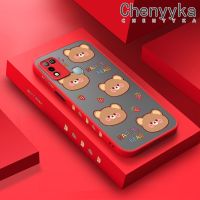 เคส Chenyyyka สำหรับ Infinix ขายดี10 Play เคส X688C ลายการ์ตูนหมีมีความสุขขอบสี่เหลี่ยมดีไซน์ใหม่เนื้อบางเคสแข็งกันกระแทกเคสป้องกันเลนส์กล้องคลุมทั้งหมดปลอกซิลิโคน