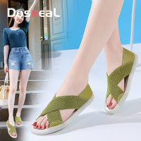 DOSREAL Flats Sandals for Women On Sale Korean Style Summer Women Shoes Loafers Large Size 35-45 Casual Open Toe Sport Sandals for Ladies