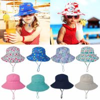 LILAC Summer Bucket Hat Boys Girls Beach Cap Baby Sun Hat UV Protection Wide Brim Neck Ear Cover Toddler Kids For 0-8 Years Swimming Hats with Adjustable Chin Strap