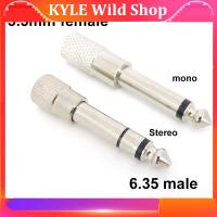 KYLE Wild Shop 1pcs Jack 6.35mm 2/3 Pole mono Stereo Male Plug to 3.5mm Female Jack adapter Socket Audio 6.5 Converter AUX Amplifier Microphone