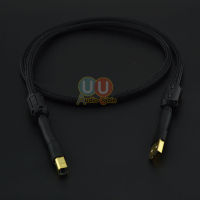 (ร้อน) A-B ไฮไฟสาย USB สีดำcanare L-4E6S สายสัญญาณเสียง W แหวนแม่เหล็กคู่สำหรับเครื่องขยายเสียง DAC