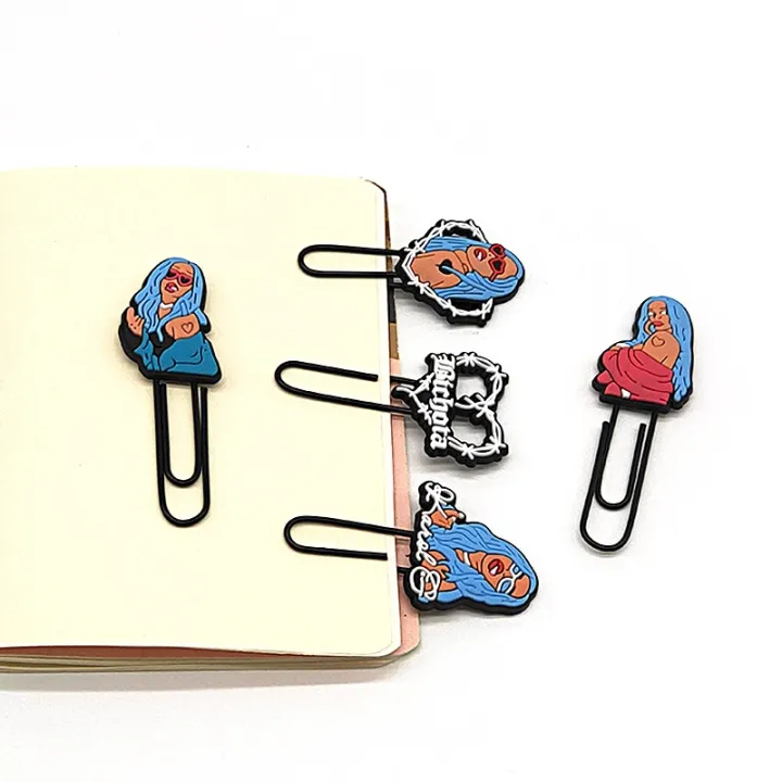 1pcs-lollipop-hot-word-pink-bow-pvc-bookmark-red-lips-page-holder-paper-clip-school-office-classroom-student-stationery-kid-gift