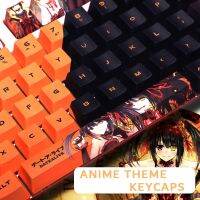 Mechanical Keyboard Anime Theme Keycaps PBT Five-sided Sublimation Otaku Anime Mechanical Keyboard Key caps 104keys