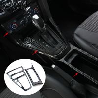 fit For Ford Focus 2015 2016 2017 2018 MK3 RS ST Carbon fiber color ABS Inner Gear shift Panel Cover trim LHD