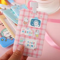 CHGBIH SHOP เคสใส่บัตรเกาหลี,เคสใส่บัตรพร้อมเชือกเส้นเล็กกระต่ายพร้อมตัวอักษรบัตรเครดิตบัตรการ์ตูนมีที่คลุมเก็บรักษาของบัตรเข้าการ์ดควบคุม