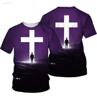 2023 NEW 3d Cross Printed Mens T-shirt Jesus 2023 Summer O-neck Short Sleeve T-shirt Top Christian Mens Fashion Casual T-shirt brand new T-shirt