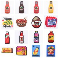 1 PCS Mexican Croc Charms Sauce Drink Food Shoes Buckle Accessories for Clogs Sandals Wristband Decorations Kids Party Gifts