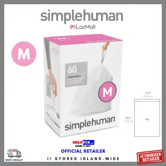 Trash bags, code H, 30-35 L / 60 pcs., plastic - simplehuman brand