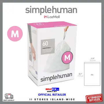 simplehuman code M odorsorb custom fit liners
