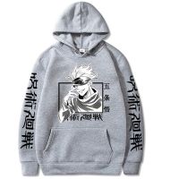 Jujutsu Kaisen Hoodie อะนิเมะ Gojo Satoru พิมพ์ Streetwear เสื้อแฟชั่นสำหรับผู้หญิงผู้ชายเสื้อฮู้ดตัวใหญ่เสื้อสวมศีรษะสำหรับทุกเพศฮาราจูกุ