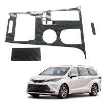 Auto Carbon Fiber Central Gear Shift Panel Control Panel Decal Interior Modification for Toyota Sienna 2021 2022