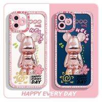 Suitable For Street Wear Pink Golden Bear Phone Case iPhone XS Max 14 13 12 Mini 11 XR X 8 7 Plus 6S 6 SE Soft Silicone Protective