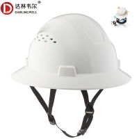 Full Brim Hard Hat Summer Sunshade Breathable Safety Helmet Lightweight High Strength Work Cap Construction Railway Metallurgy