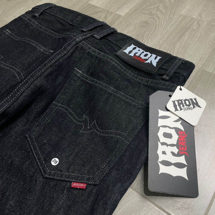 IRON JEANS มิดไนท์ด้ายเทา15oz แถมป้าย Lazada.co.th