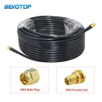 ปลั๊กไปยัง SMA หญิงแจ็ค RG-58 SMA ตัวผู้1ชิ้นอะแดปเตอร์สาย RG58 50โอห์ม RF โคแอ็กเชียลไวไฟตัวเชื่อมต่อสายต่อขยายเสาอากาศ