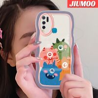 เคส JIUMOO สำหรับ VIVO เคส Y50 Y30i Y30การ์ตูนน้อยน่ารักมอนสเตอร์ดีไซน์ใหม่แฟชั่นลายคลื่นขอบเคสซิลิโคนแบบนิ่มเคสโทรศัพท์แบบใสเคสโปร่งใสกันกระแทกป้องกันเลนส์กล้อง