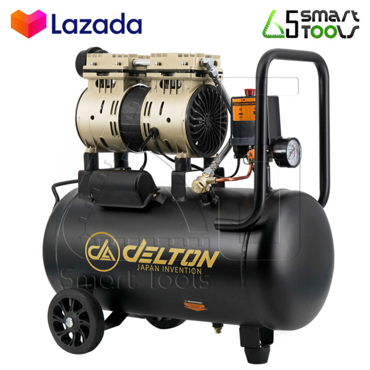 delton-ปั้มลมออยล์ฟรี-ปั้มลม-30-ลิตร-800w-รุ่น-dtn-30l-ปั๊มลม-oil-free-ปั๊มลมเร็ว-แรง-เสียงเงียบกริบ-air-compressor-30l