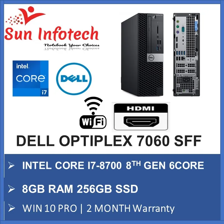 New Arrival Refurbished Next Day Deliver Dell Optiplex 7060 Sff Pc I7 8700t 8th Gen 6 Core 8gb Ram 256gb Ssd Genuine Win 10 Pro Free Wifi Dp To Hdmi Lazada Singapore