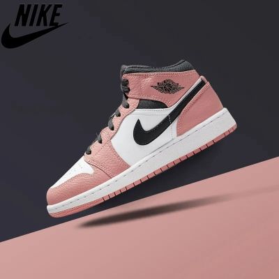 [HOT] ✅Original NK* Ar J0dn 1 Mid Womens Sports Shoes New Summer R Dream- Blossom- Pink Basketball Shoes