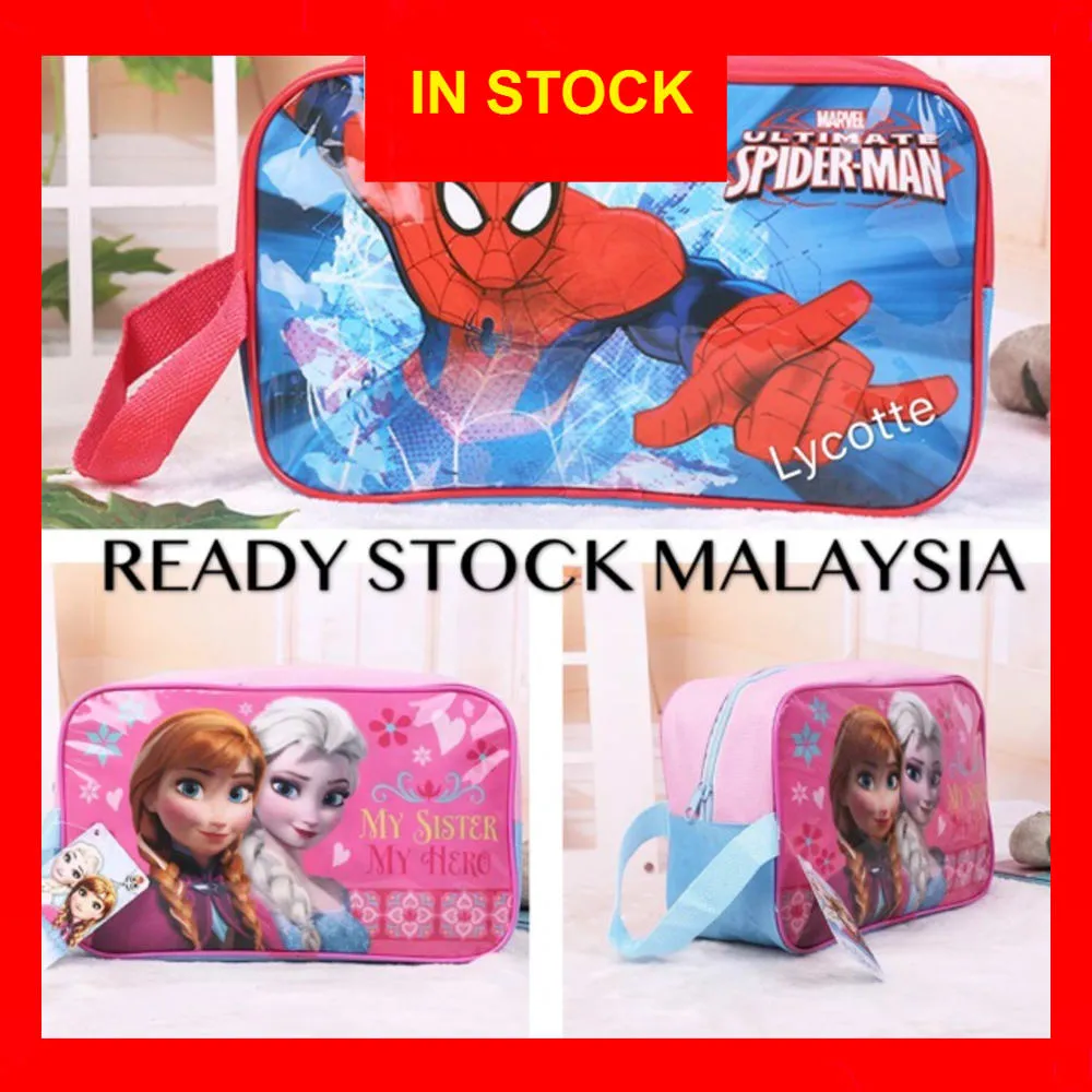 Frozen Spiderman Pencil case pouch school bag children kids beg | Lazada