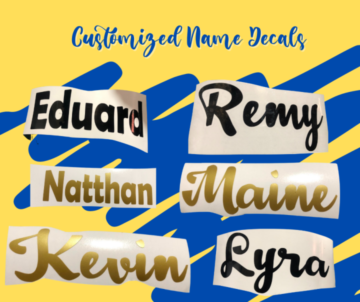Customized Name Decal Sticker / Personalized Sticker Name Lazada PH