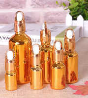 Rubber Tip Dropper Gold-plated Glass Bottle Gold Plated Essential Oil Bottle Hose Bottle Separate Bottles Of Gold-plated Essential Oil