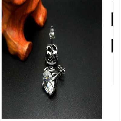 Jewelry Titanium Steel Retro Earring Chrome Cool Hearts Stud Earrings E2TH